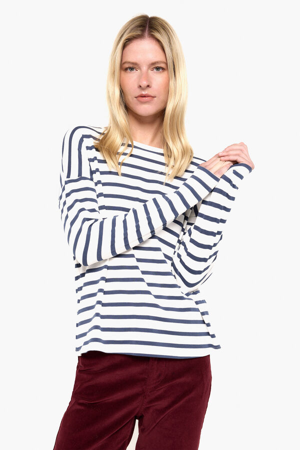 Milano Camiseta heavy cotton rayas Negro