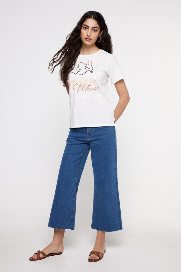 Fifty Outlet Camiseta Minnie Mouse foil Blanco