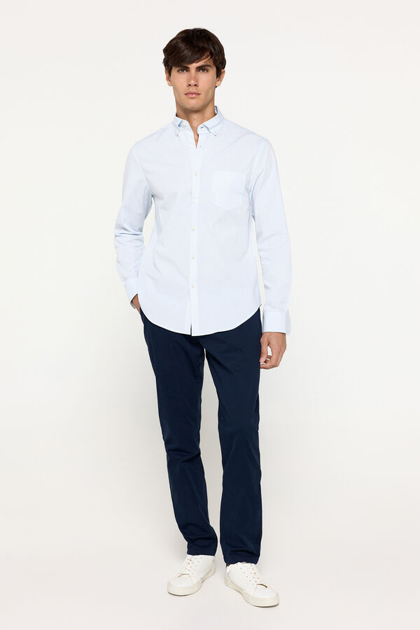 Fifty Outlet Camisa popelín lisa Azul