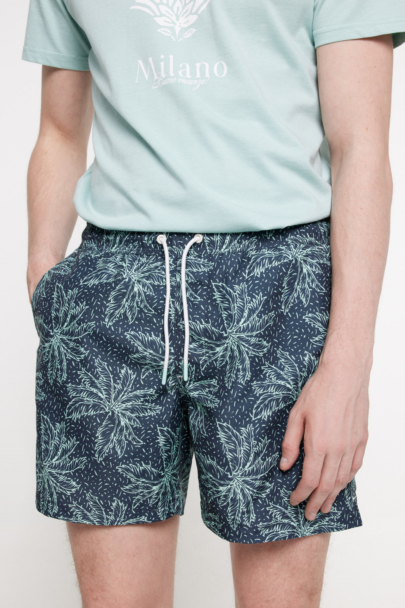 Milano Ba&ntilde;ador con estampado palmeras.