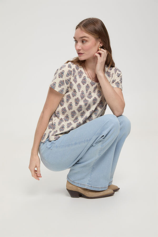 Milano Camiseta manga corta estampada natural