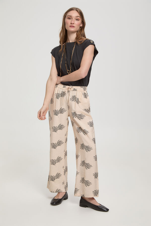 Milano Camiseta botones hombros Negro