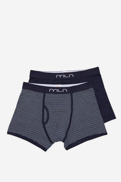 Fifty Outlet Pack de 2 boxer print rayas Navy