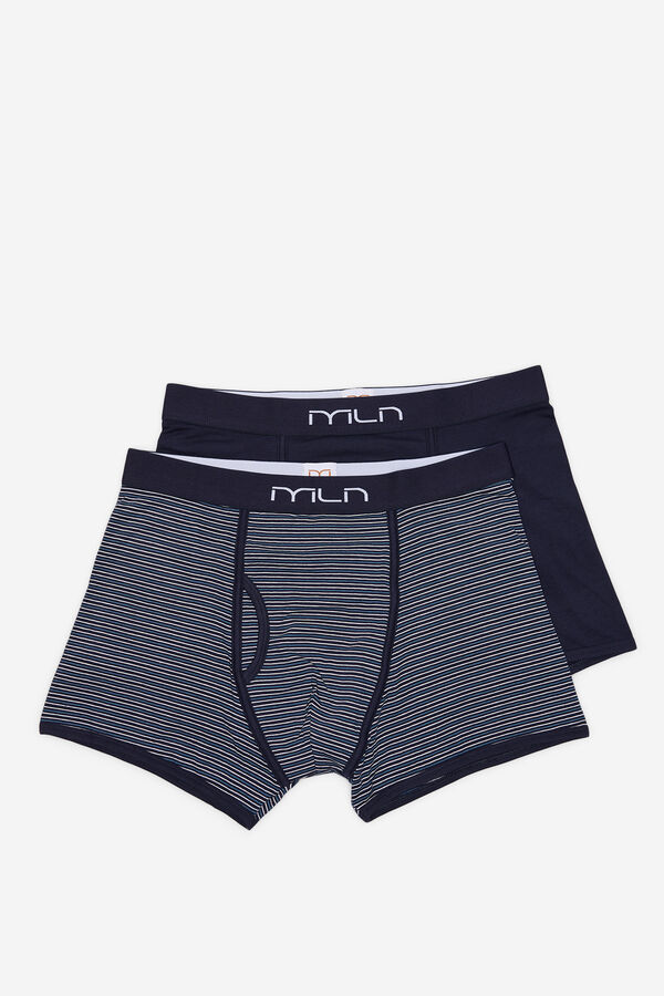 Fifty Outlet Pack de 2 boxers print rayas Navy