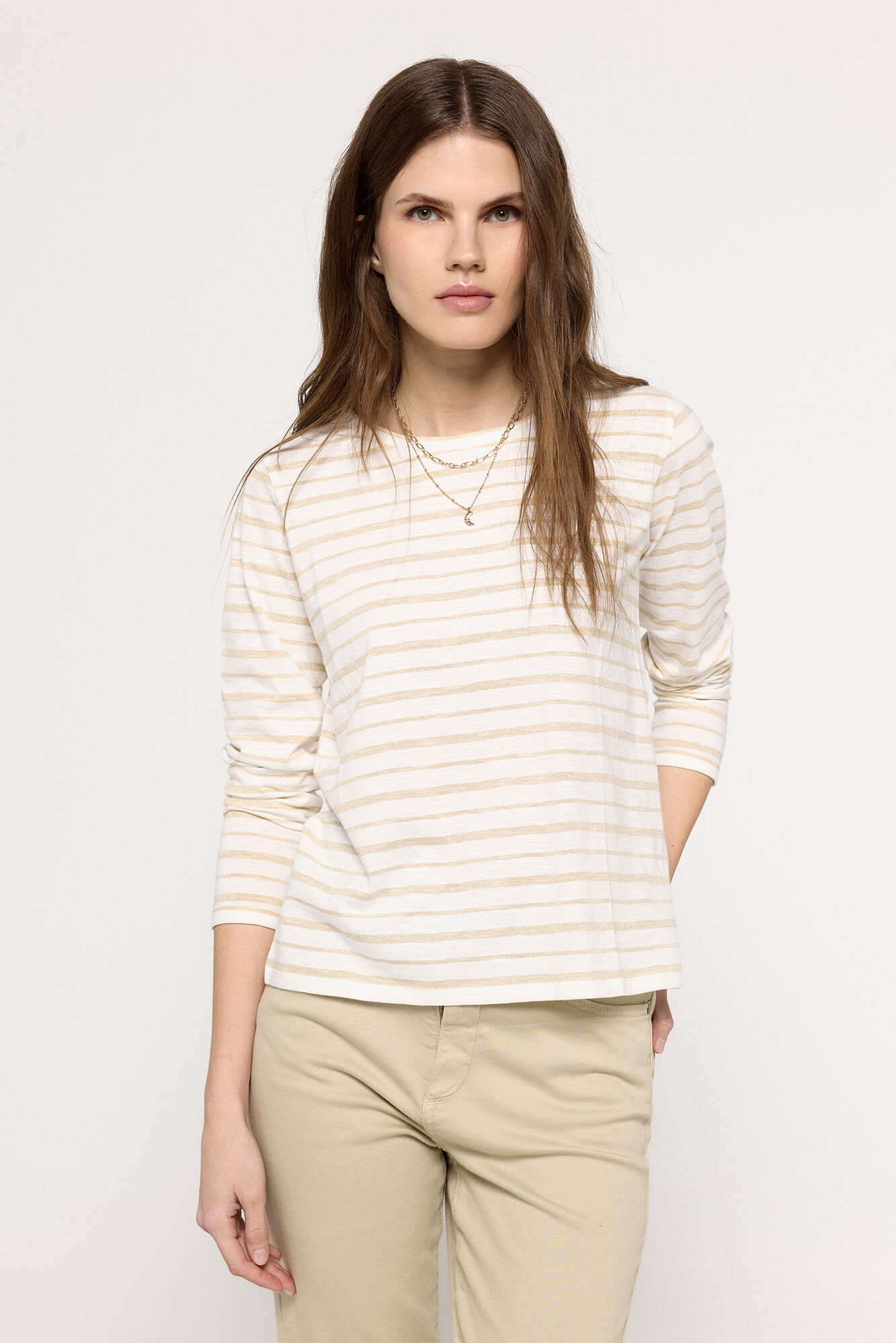 Milano Camiseta manga larga rayas con lurex