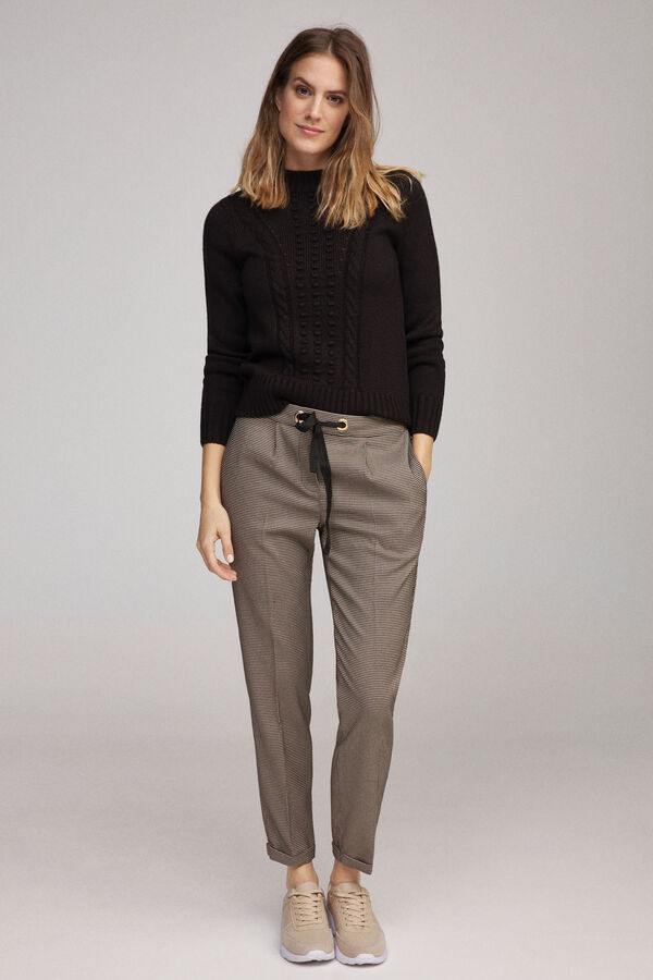 Fifty Outlet Suéter algodón detalle lurex Negro
