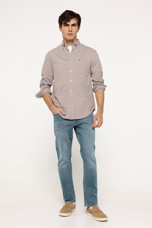 Fifty Outlet Camisa twill cuadros Rojo