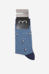Fifty Outlet Calcetines media caña print globos Azul