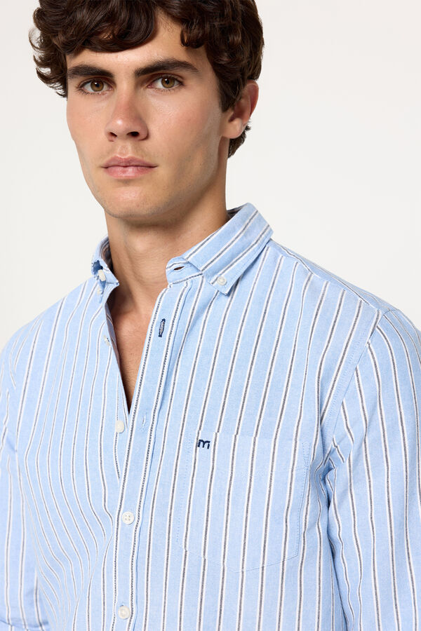Fifty Outlet Camisa oxford rayas Azul