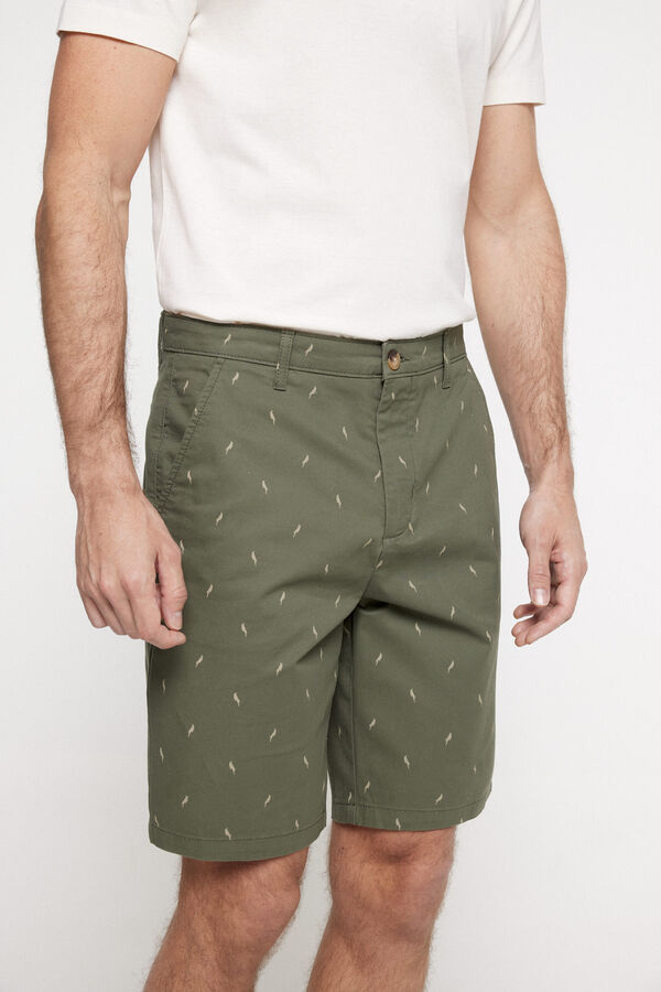 Fifty Outlet Bermuda Micro Estampado Verde