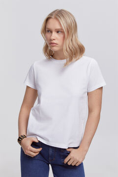 Fifty Outlet Camiseta heavy cotton botones Blanco