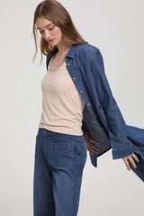 Milano Camiseta el&aacute;stica tirante ancho Rosa