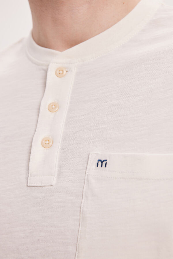 Fifty Outlet Camiseta Cuello Panadero Marfil