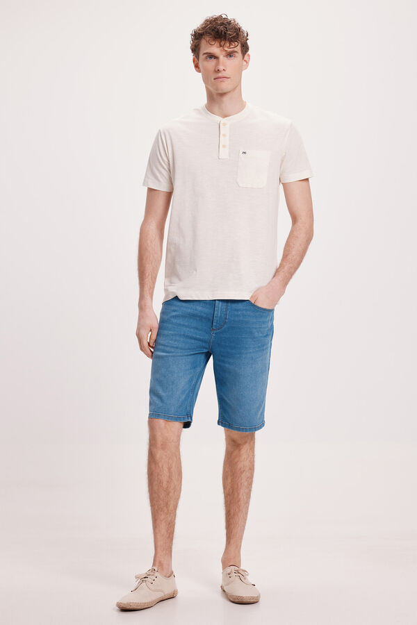Fifty Outlet Camiseta Cuello Panadero Marfil