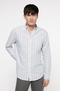 Fifty Outlet Camisa Oxford Rayas Azul