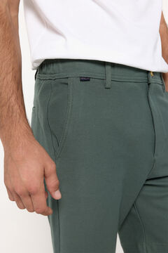 Fifty Outlet Bermudas aspecto lino. Verde