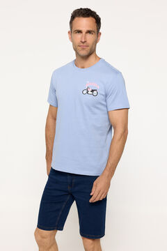 Fifty Outlet Bermuda Denim Slim. Azul