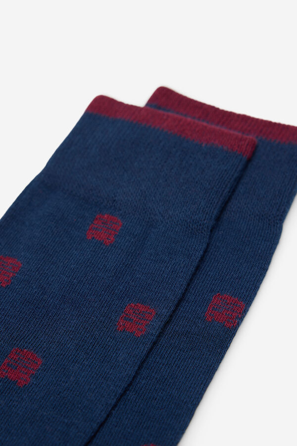 Fifty Outlet Calcetines media caña print bus Navy