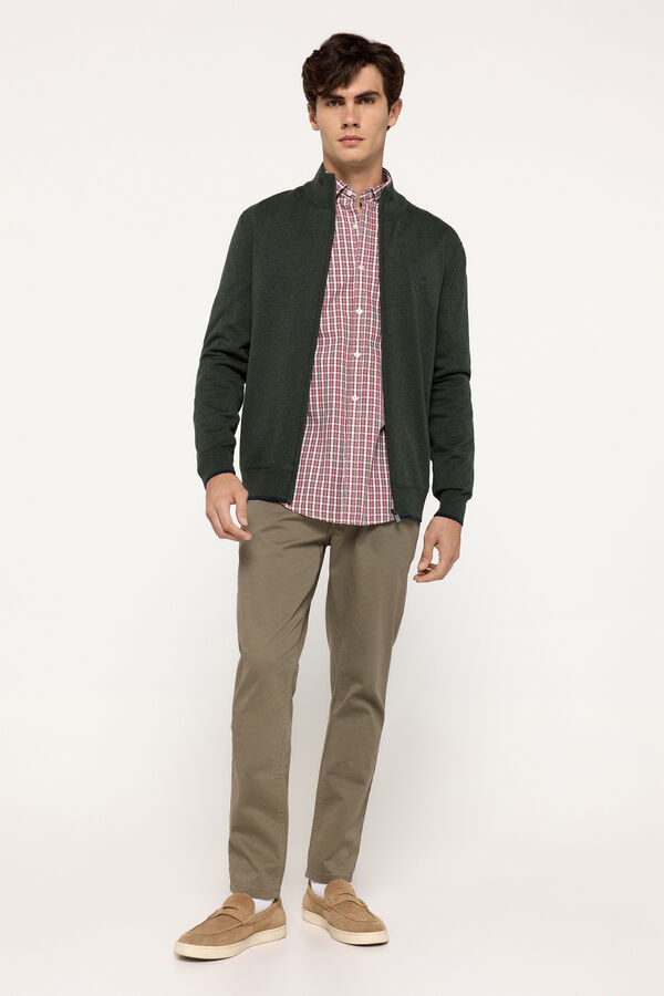 Fifty Outlet Chaqueta tejido cierre Verde