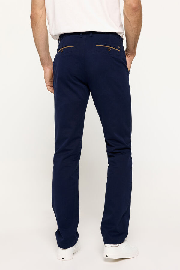 Fifty Outlet Pantalón chino liso Navy