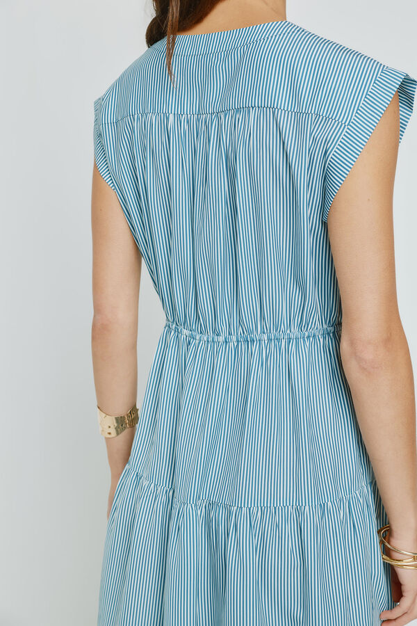 Milano Vestido escote en pico Azul Oscuro