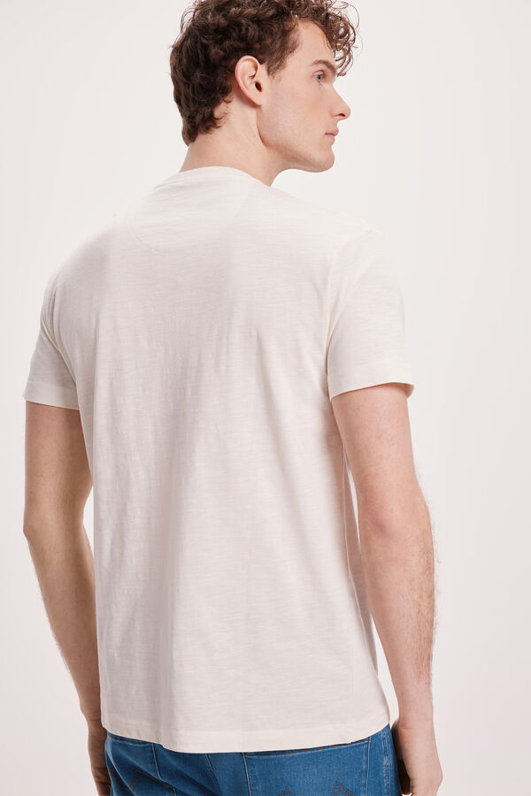 Fifty Outlet Camiseta Cuello Panadero Marfil
