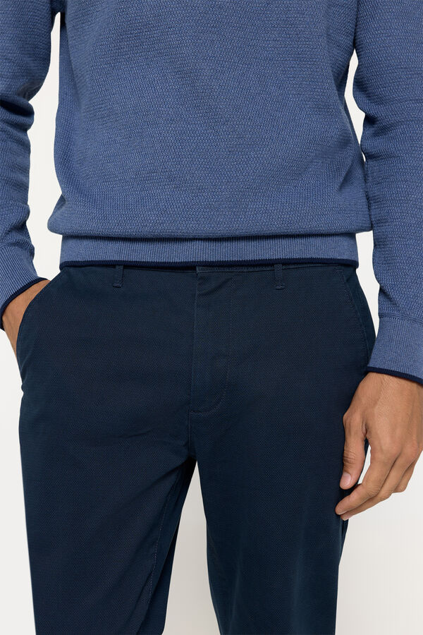 Fifty Outlet Pantalón chino print Azul