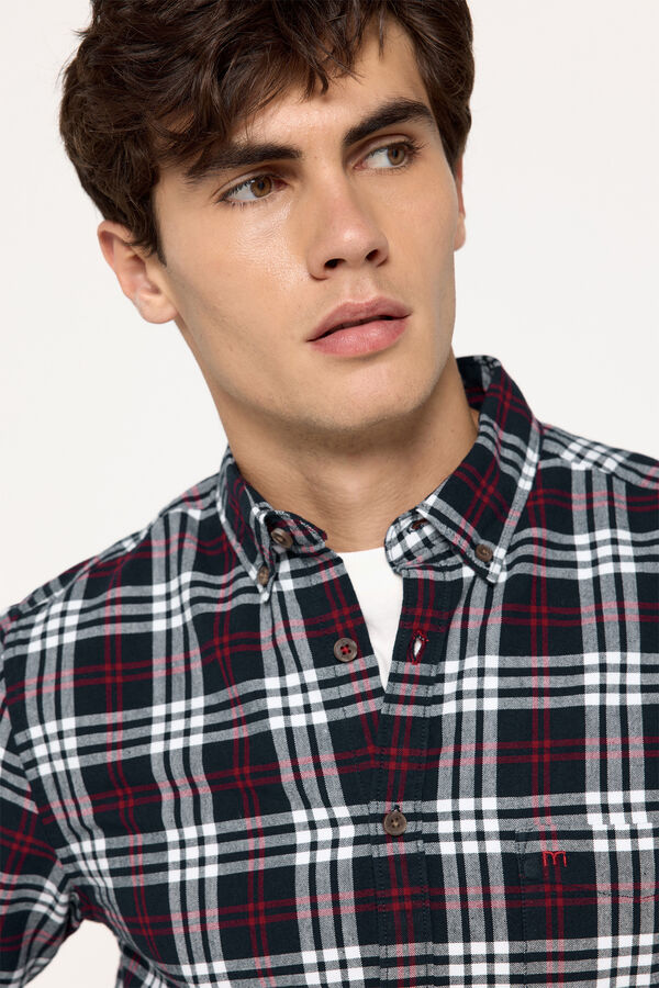 Fifty Outlet Camisa oxford cuadros Azul