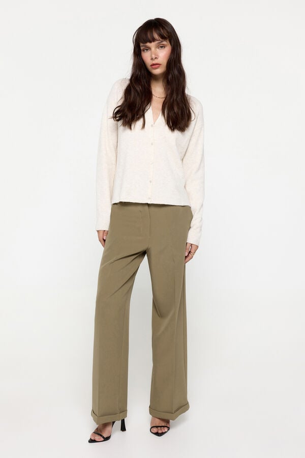 Fifty Outlet Cárdigan en tejido soft Beige