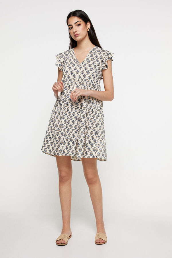 Fifty Outlet Vestido Bambula. Azul