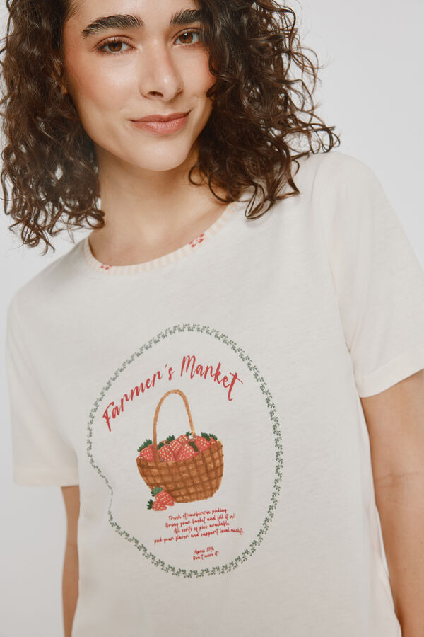 Milano Pijama estampada Beige