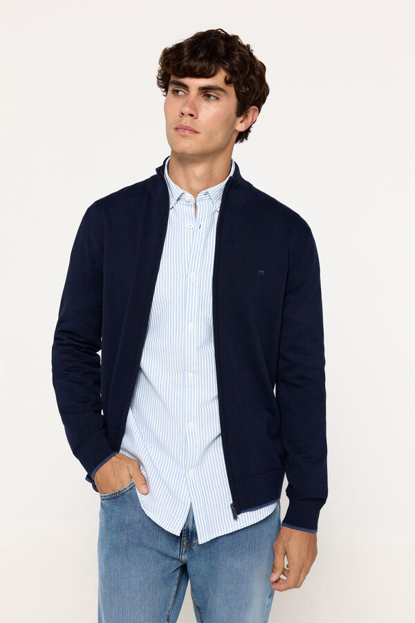 Fifty Outlet Chaqueta tejido cierre Navy