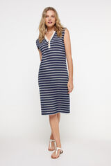 Fifty Outlet Vestido tricot a rayas. Navy