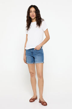 Fifty Outlet Playera manga corta calidad con estructura. Blanco