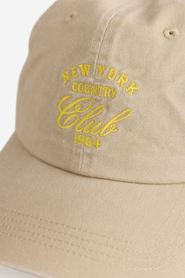 Milano Gorra de visera textil Beige