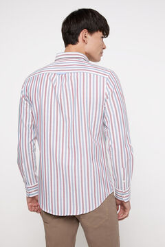 Fifty Outlet Camisa Oxford Rayas Granate