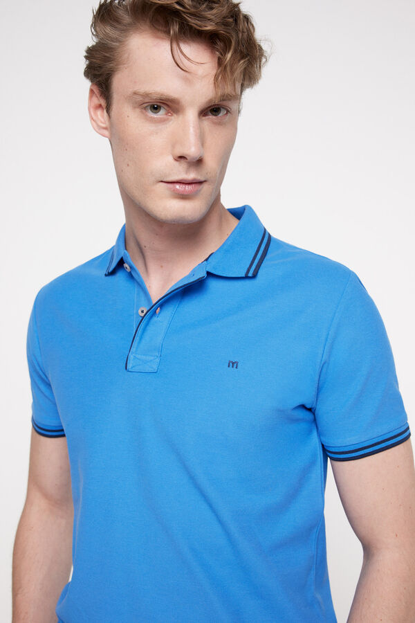 Fifty Outlet Polo Tipping Contraste Azul