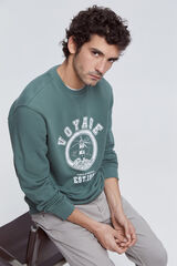 Fifty Outlet Sudadera algodón estampada Kaki