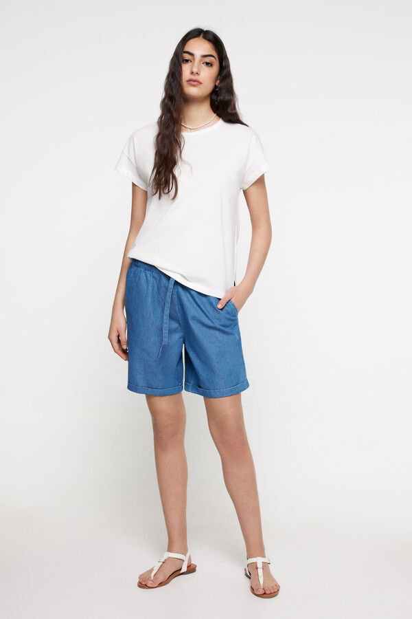 Milano Bermudas light denim. Navy