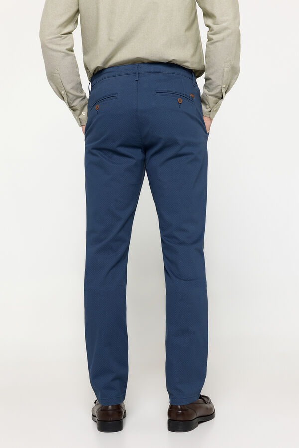 Fifty Outlet Pantalón chino falsa estructura Azul