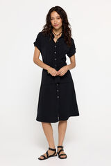 Fifty Outlet  Vestido camisero Negro