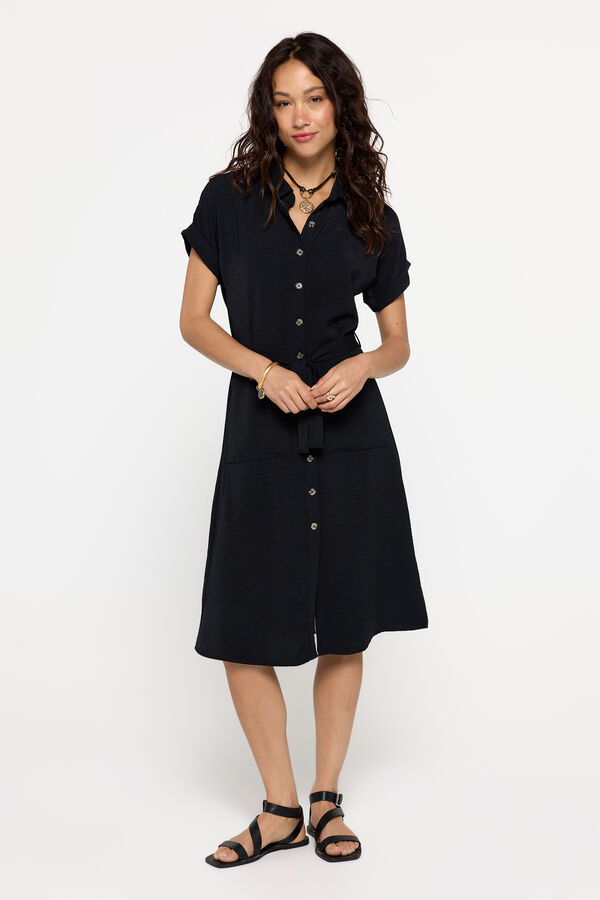 Fifty Outlet  Vestido camisero Negro