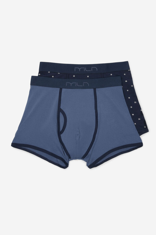 Milano Boxer Algod&oacute;n Estampado Navy