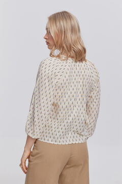 Fifty Outlet Blusa abullonada Marfil