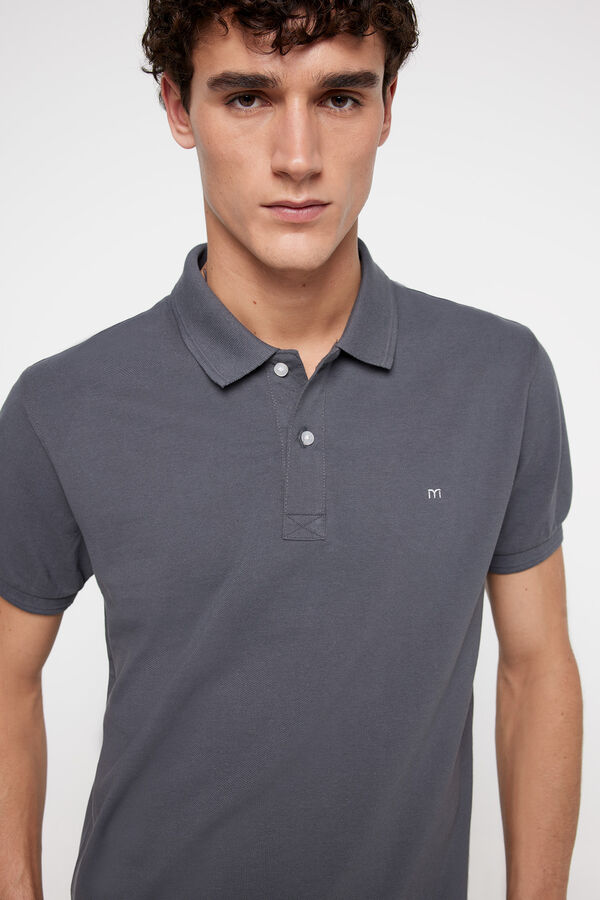 Fifty Outlet Polo basico algodon Milano Gris Oscuro