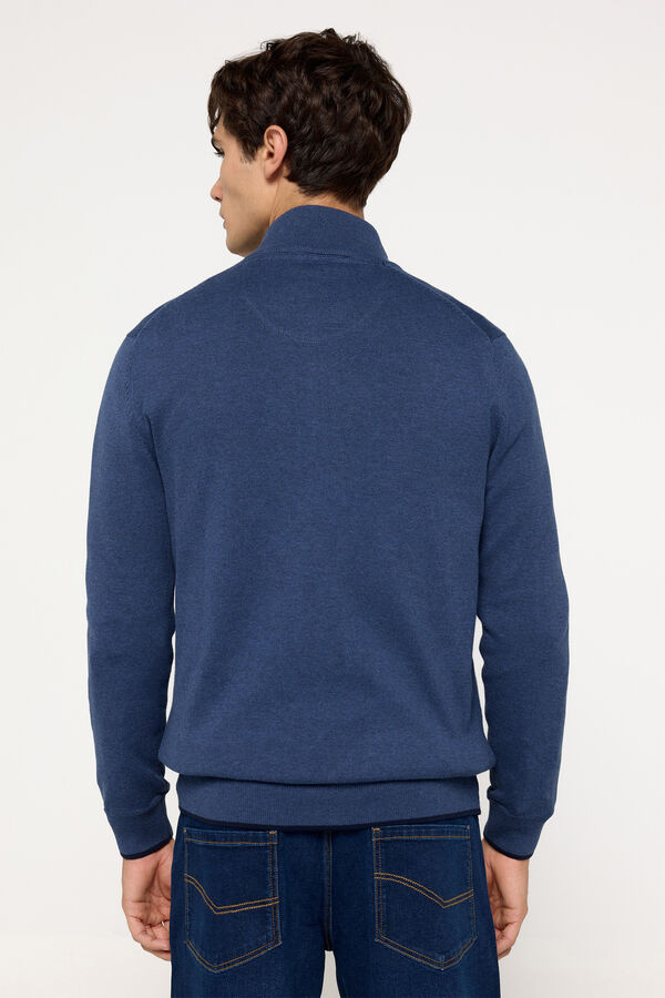 Fifty Outlet Chaqueta tejido cierre Azul Oscuro
