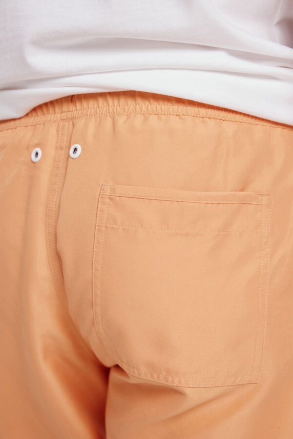 Fifty Outlet Bañador liso con cinta milano lateral Orange