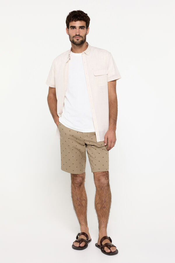 Fifty Outlet Camisa slub lisa Rojo