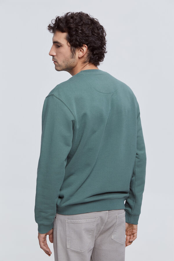 Fifty Outlet Sudadera algodón estampada Kaki