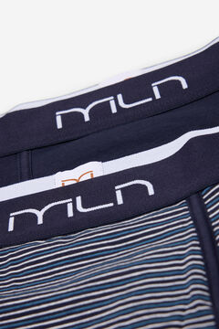 Fifty Outlet Pack de 2 boxer print rayas Navy